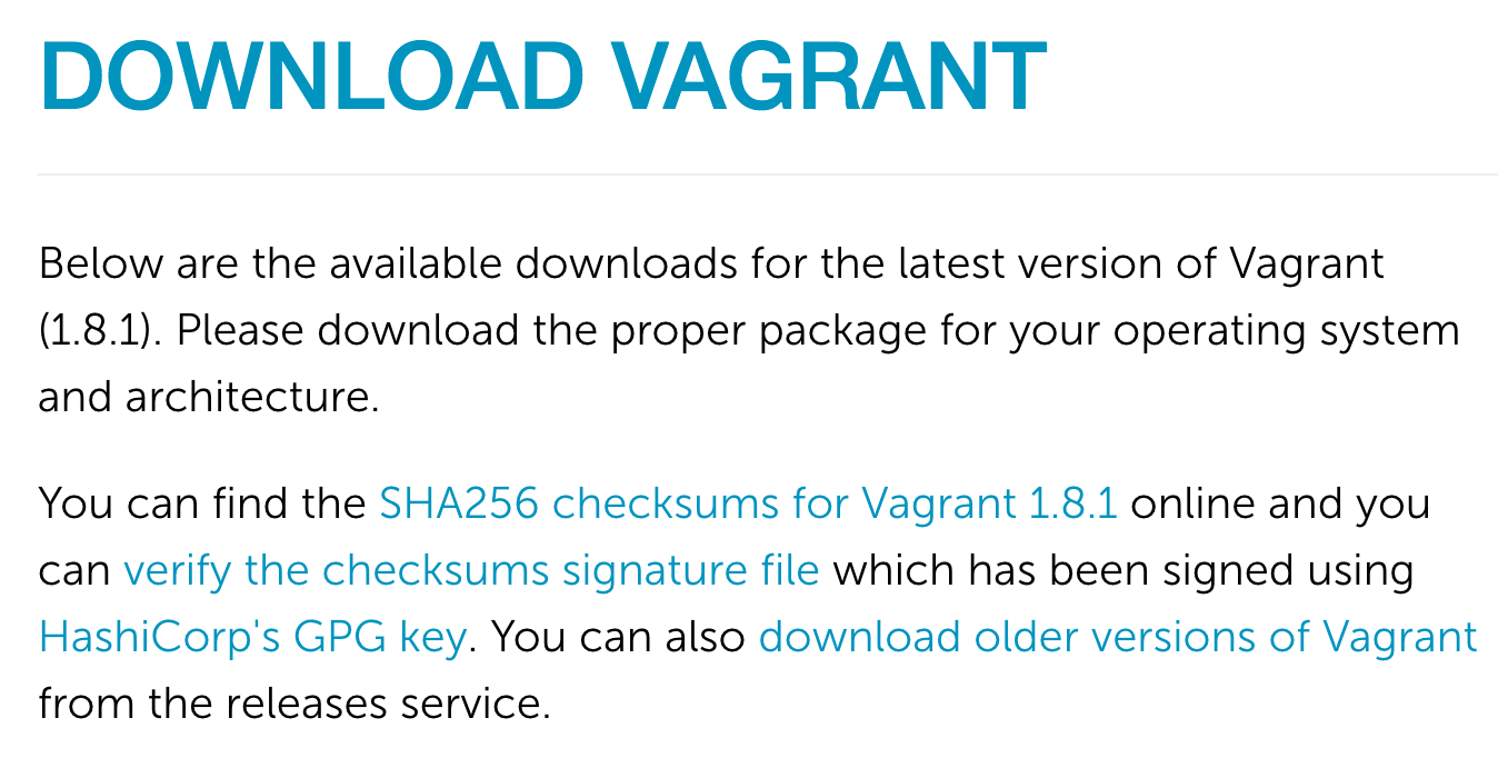 Vagrant 最新