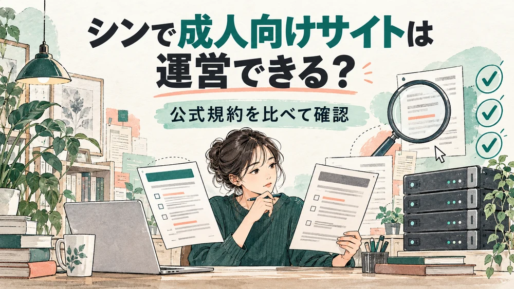 シンレンタルサーバーで成人向けサイトを運営できるかを公式規約で確認した記事のアイキャッチ