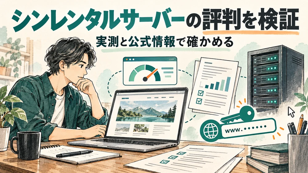 シンレンタルサーバーの評判を実測と公式情報で検証した記事のアイキャッチ